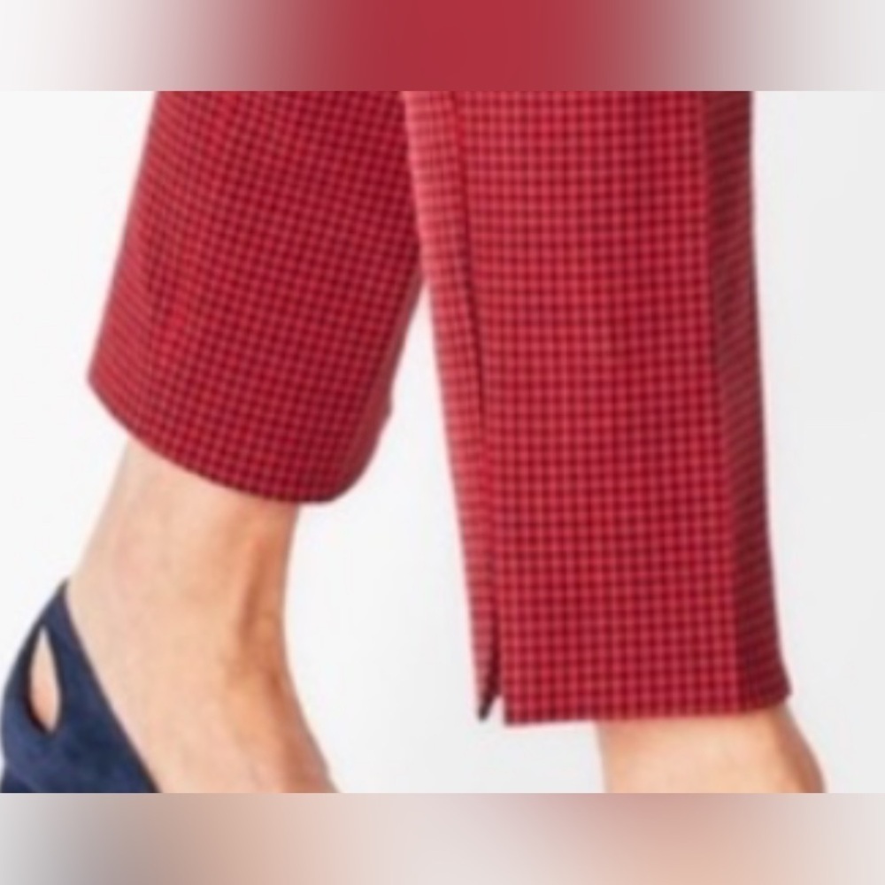 Talbots Red Patterned Dress Pants - Picture 4 of 13
